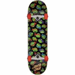 Santa Cruz x TMNT Allover Turtle Mini Complete Skateboard - 7.5