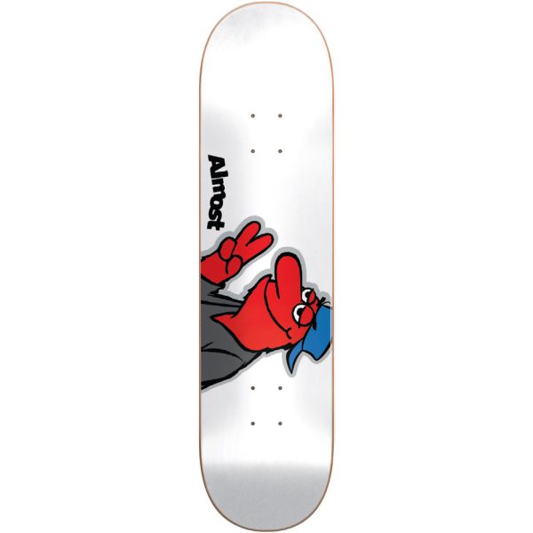 Almost Red Head Skateboard Deck - White 8.375&quot;