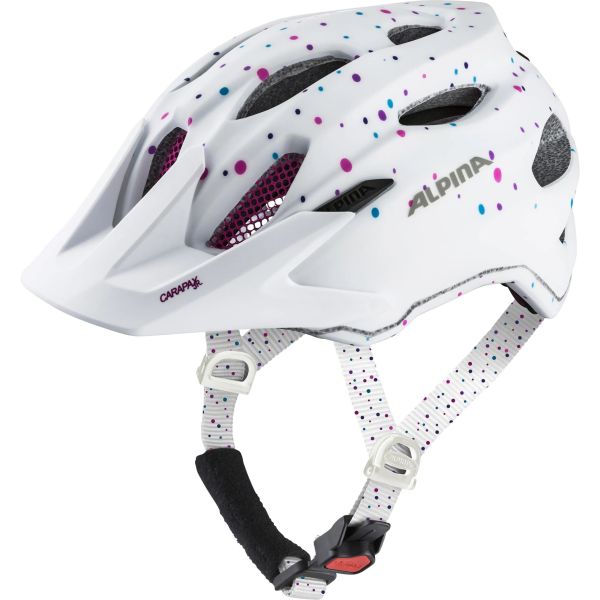 Alpina Carapax Jr Bike Helmet - White Dots