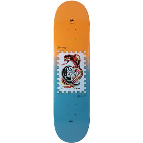 Arbor Street Shuriken Getzlaff Skateboard Deck - Orange/Blue 8&#039;&#039;