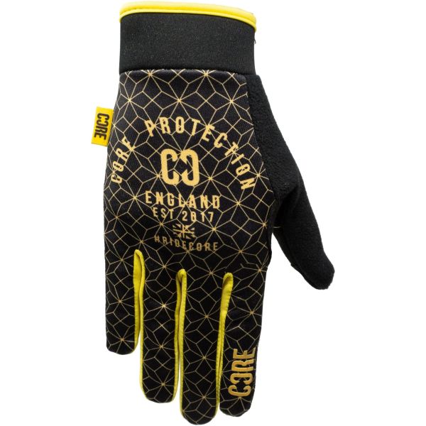 CORE SR Protective Gloves - Black/Gold Geo