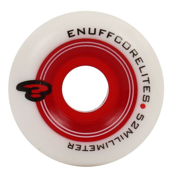 Enuff Corelite White Skateboard Wheels - Red