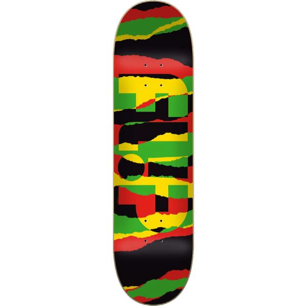 Flip Torn Skateboard Deck - Rasta 8.25&quot;