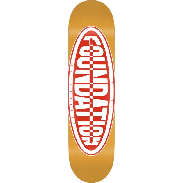 Foundation F Oval Skateboard Deck - Orange 8.25&quot;