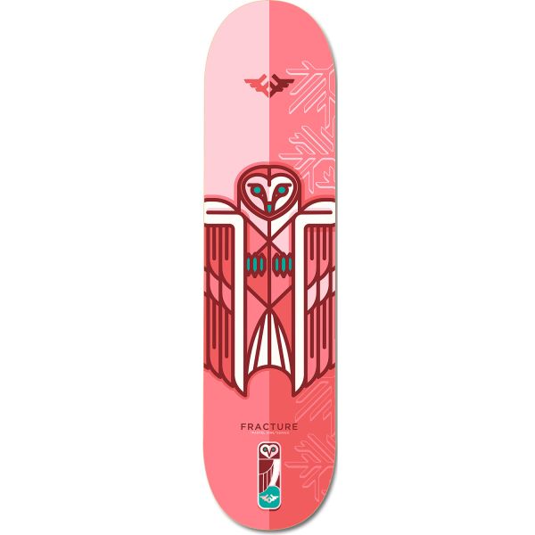 Fracture x Jono Wood Skateboard Deck - Red 8&quot;
