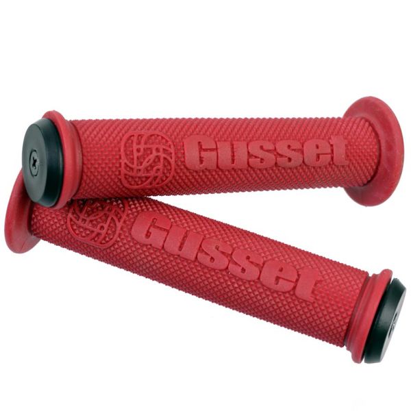 Gusset File Scooter Grips - Red