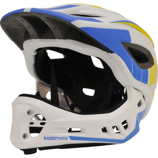 Kiddimoto Ikon Full Face 2-in-1 Helmet - Blue/White