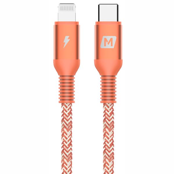 Momax Elite USB-C to Lightning 1.2m (Nylon-Braided) Charger - Coral Red