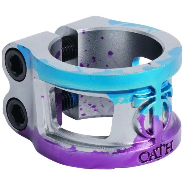 Oath Cage V2 HIC/IHC Scooter Collar Clamp - Blue/Purple Titanium