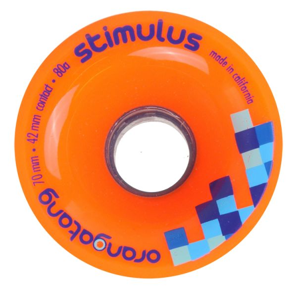 Orangatang Stimulus 70mm Longboard Wheels - Orange 80a (Pack of 4)
