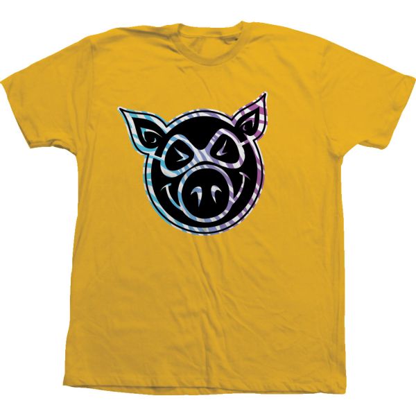 Pig Wheels Zebra T Shirt - Gold
