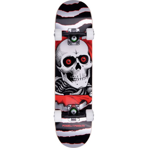 Powell Peralta Ripper One Off Complete Skateboard - Silver/Red 7&quot;