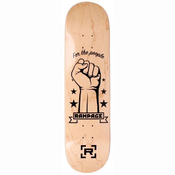 Rampage FTP Skateboard Deck - Natural 7.75&#039;&#039;