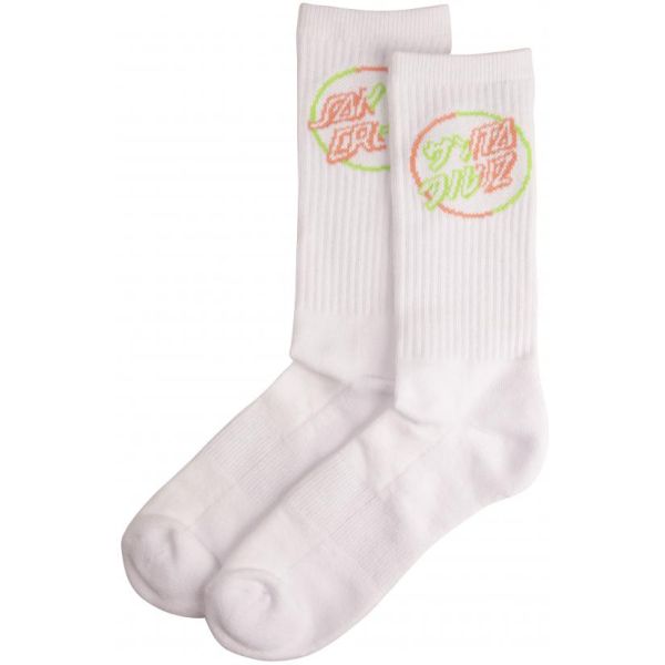 Santa Cruz Divide Dot Socks - White
