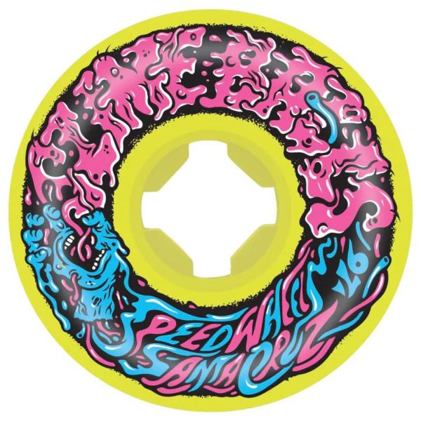 Santa Cruz Slime Balls Vomit Mini II 97a Skateboard Wheels - Yellow 54mm