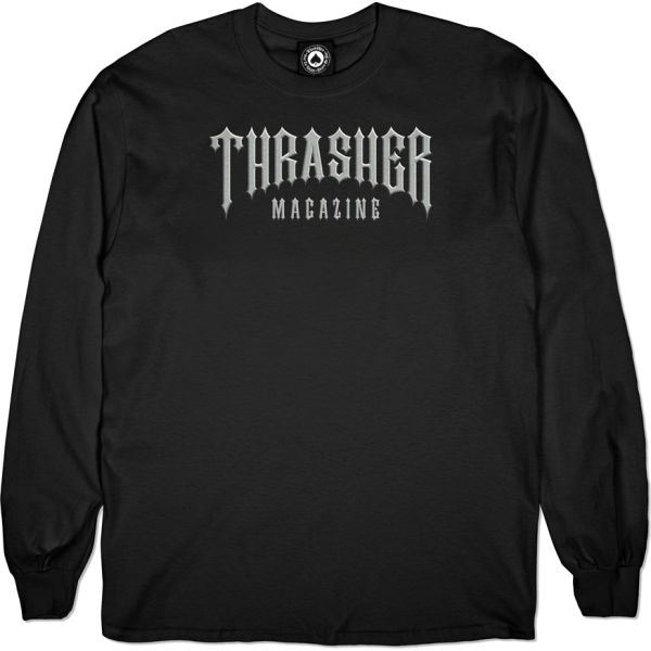 Thrasher Low Low Logo Long Sleeve T Shirt - Black