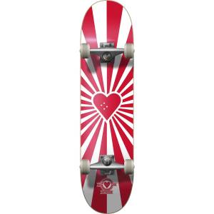The Heart Supply Burst Logo Complete Skateboard - Red 8"