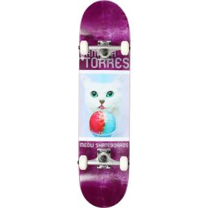 Meow Torres Furreal Complete Skateboard - Purple 8"