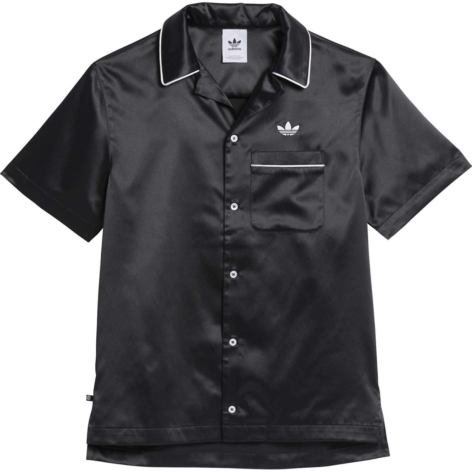 Adidas Skateboarding Bowling Shirt - Black/White | SkateHut