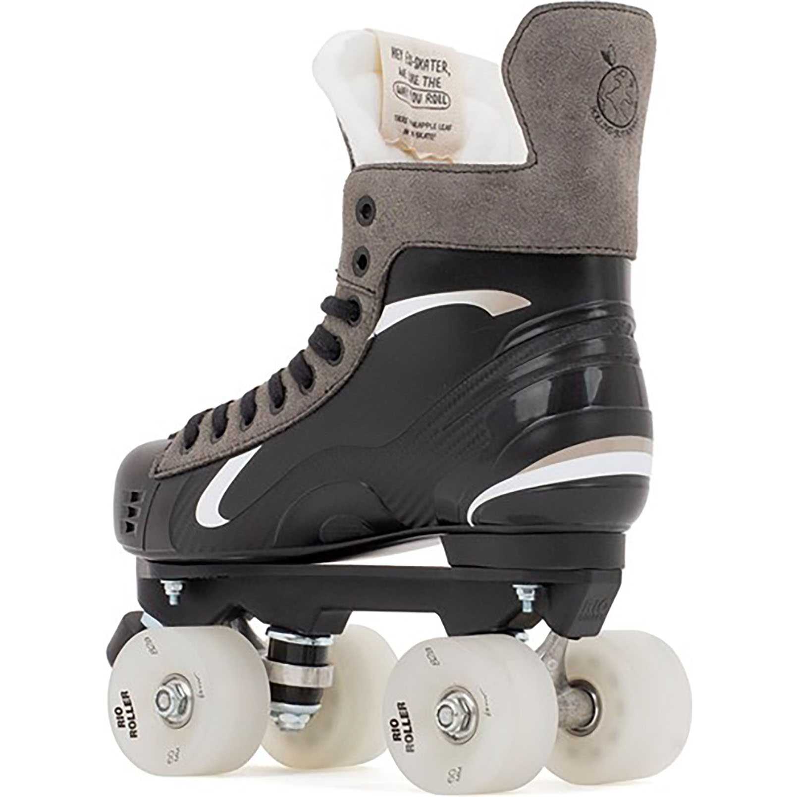 Rio Roller Flow Hockey Quad Roller Skates Black SkateHut