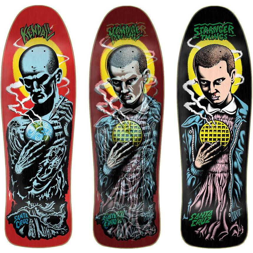 Santa Cruz x Stranger Things Kendall Eleven Skateboard Deck 9.75
