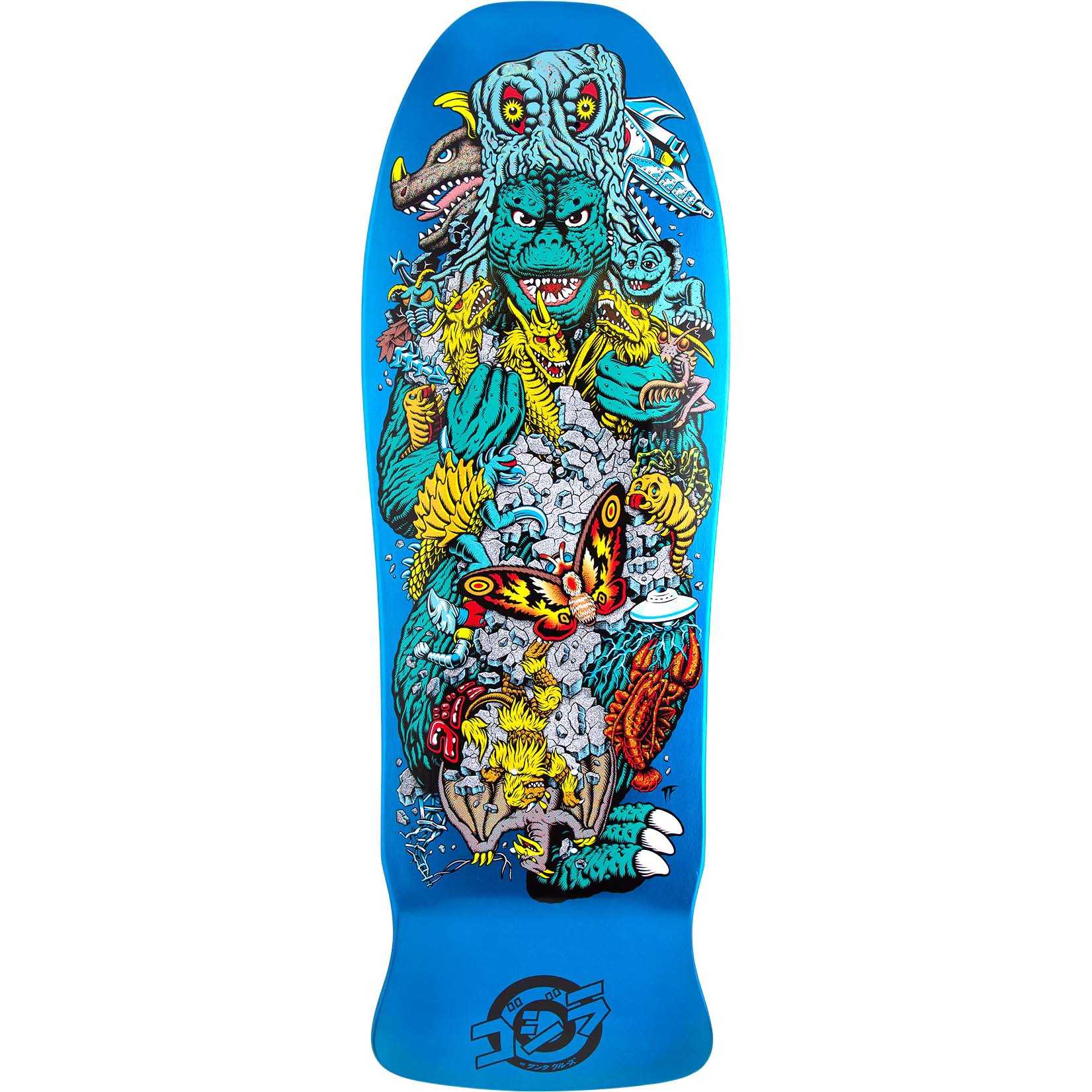 Santa Cruz x Godzilla Skateboard Deck - Kaiju Roskopp 10.125