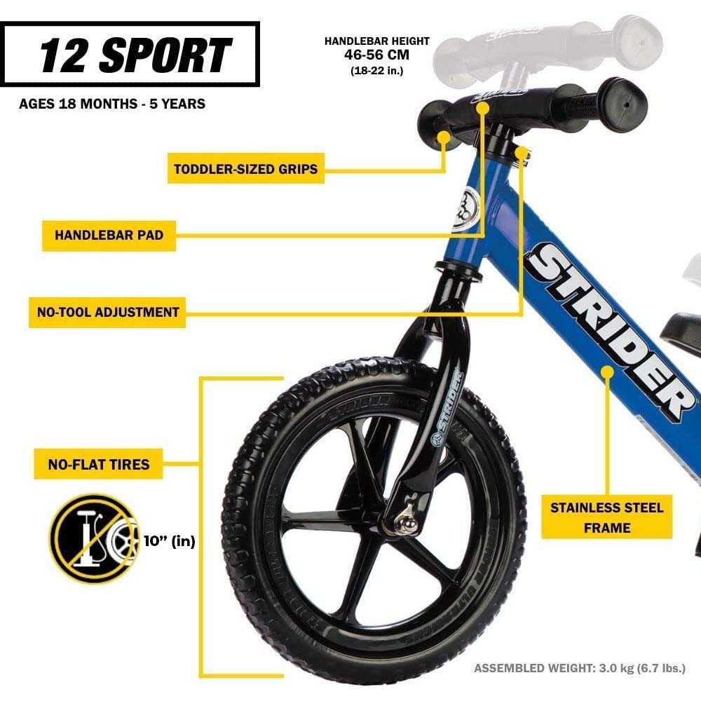 Strider 12 Sport Balance Bike - Pink | SkateHut