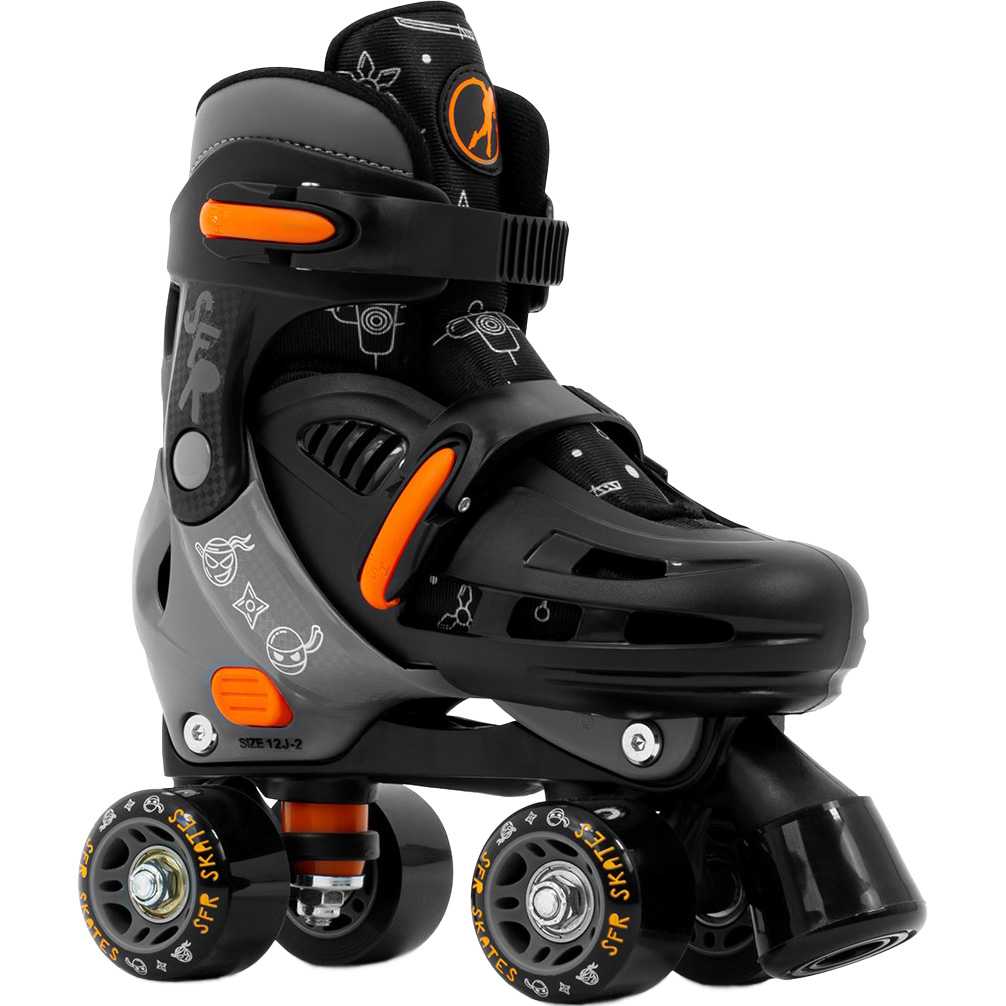 SFR Storm V Adjustable Roller Skates - Ninja | SkateHut