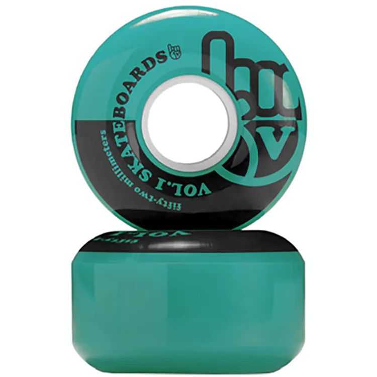 Vol.1 No. 1 Skateboard Wheels - Teal/Black 52mm | SkateHut