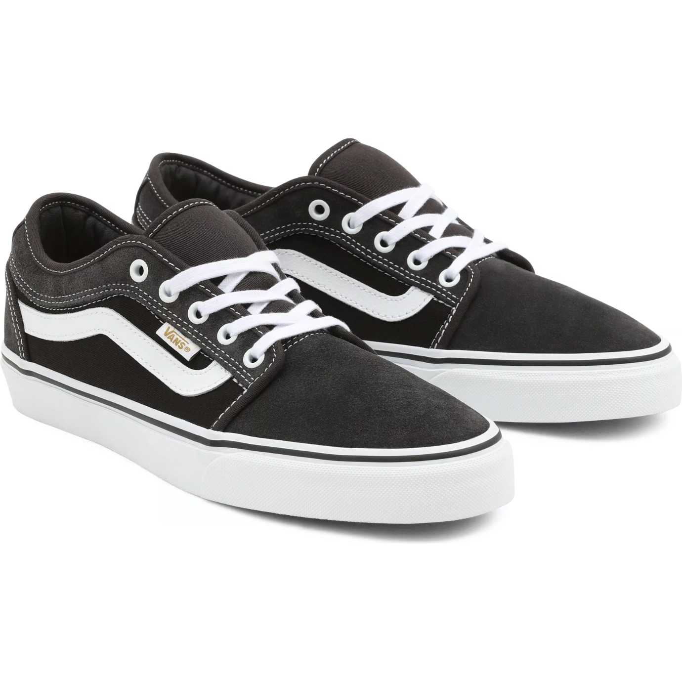 Vans Chukka Low Sidestripe Skate Shoes - Raven/Black | SkateHut