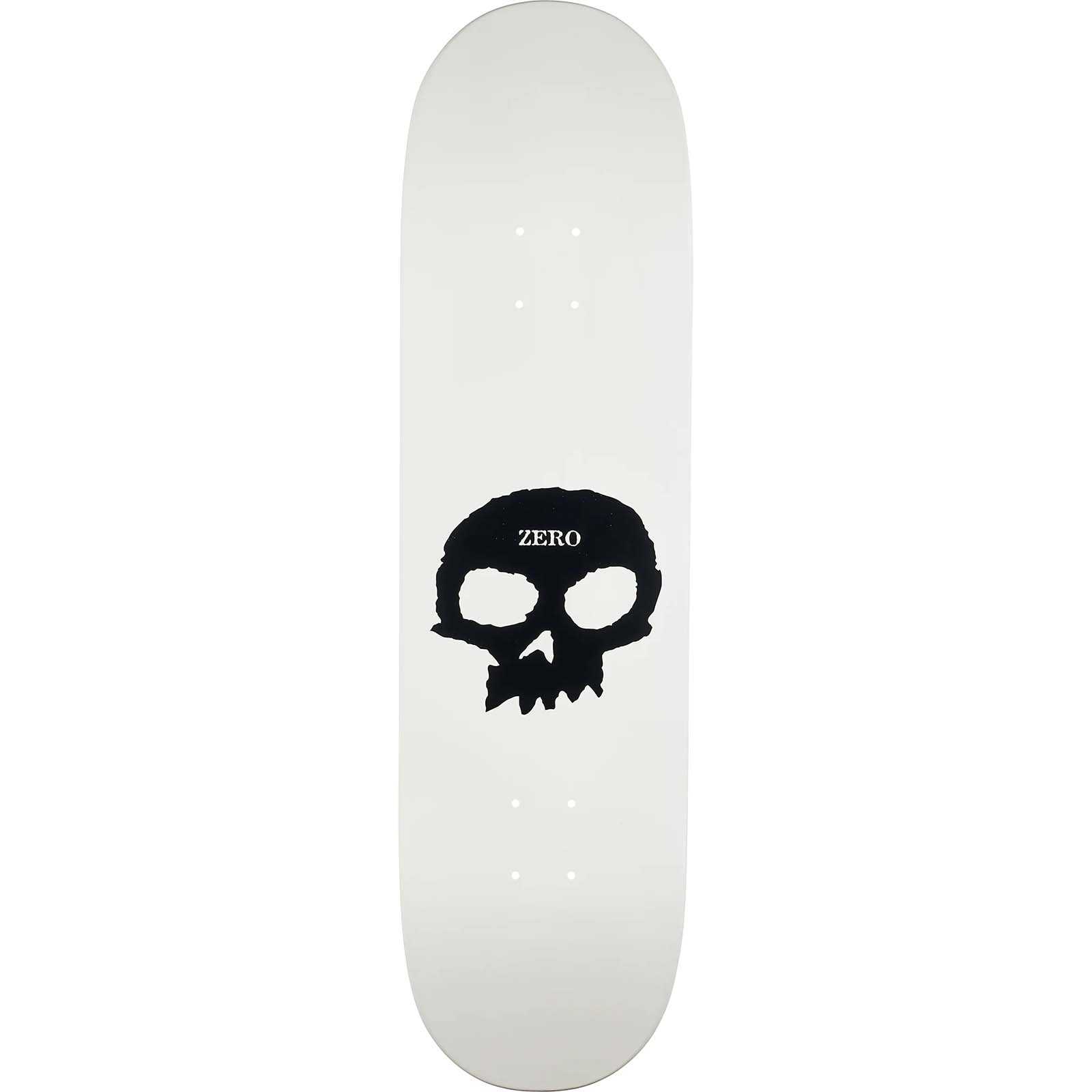 Zero Single Skull Skateboard Deck - Glow In The Dark 8.5