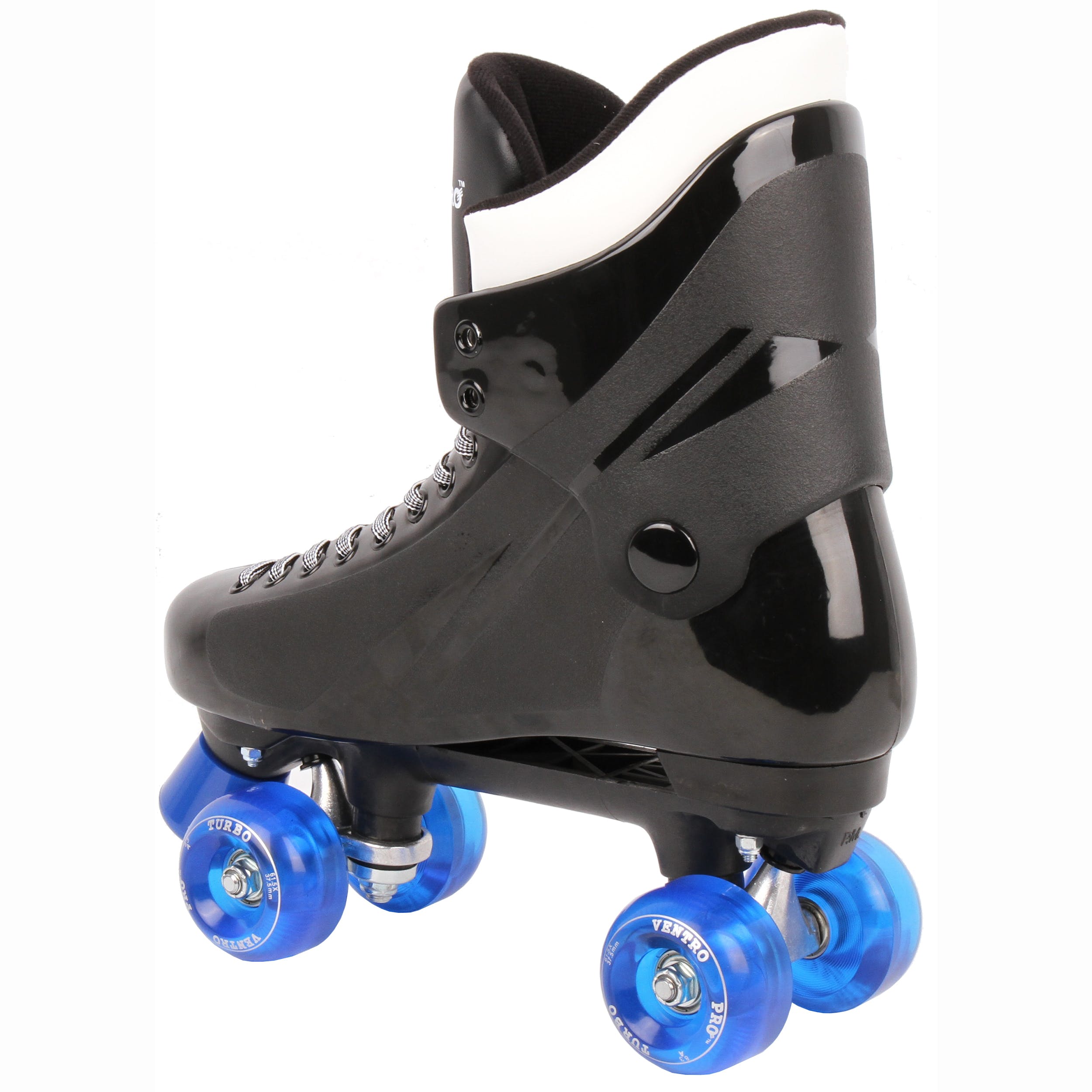 Ventro Pro Turbo Quad Roller Skates Black/Royal Blue SkateHut