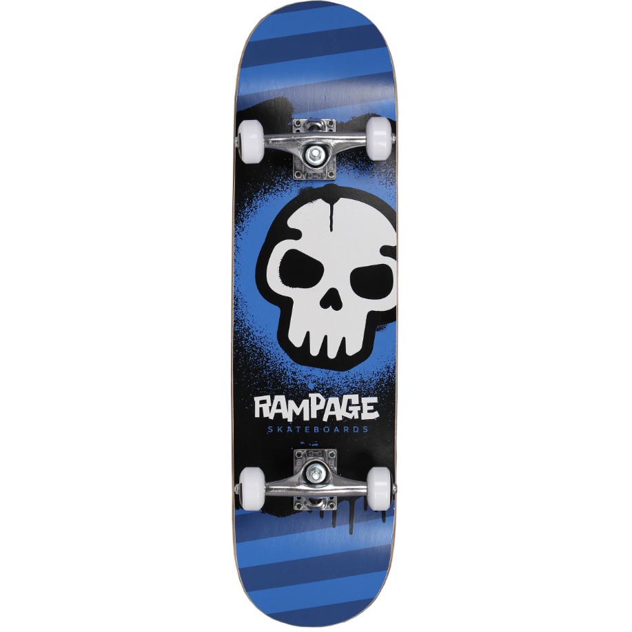 Rampage Graffiti Skull Complete Skateboard 8''
