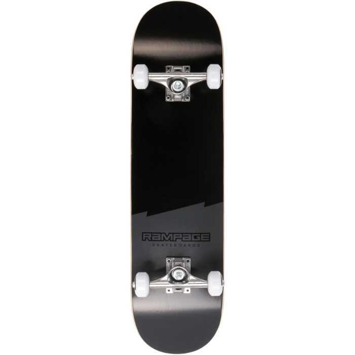 Rampage Plain Third Skateboard - Black 8''