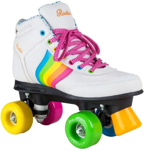 Rookie Forever Rainbow Quad Roller Skates - White
